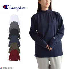 チャンピオン Champion ロングTシャツ モックネックロングスリーブTシャツ メンズ レディース ユニセックス 綿100％ 春 秋 冬 M L XL C3-Y434 	370 ネイビー