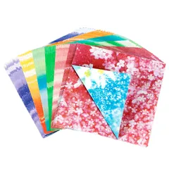 Rimikuru 折り紙 両面 柄 模様付き 200枚セット カラフル かわいい おしゃれ 7cm おりがみ 千羽鶴 柄付き (Bタイプ) [Bタイプ]