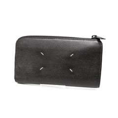 メゾンマルジェラ 長財布 ロングウォレット long wallet ラウンドジップ レザー 本革 黒 ブラック black Maison Margiela