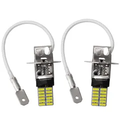【人気商品】RIZES H3 LED フォグランプ 600lm ホワイト 12V ショート バルブ フォグ 6500K 両面発光 デイライト ヘッドライト 2個セット