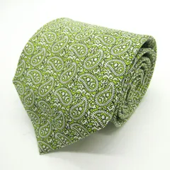 ダンヒル ブランド ネクタイ ペイズリー柄 総柄 シルク PO メンズ グリーン dunhill 【中古】
