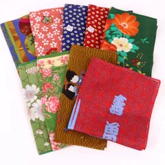 ハンカチ 9点セット 花柄 和柄 和小物 まとめて 大量 レディース 【中古】