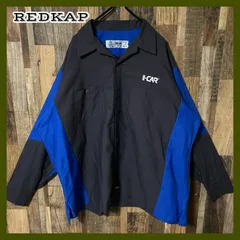 グレー レッドキャップ 2XL オーバーサイズ 刺繍 シャツ メンズ 古着 長袖