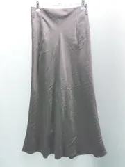 ◇ グリーンレーベル リラクシング 綺麗め ウエストゴム ロング丈 フレア スカート サイズ表記なし ブラウン レディース E  【1304210008726】