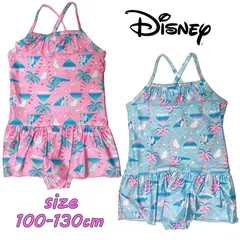 Disney ディズニー ミニーマウス ワンピース水着 フリル 総柄 トロピカル柄 UPF50+ 女の子 スイムウエア スイミング プール(221107918)