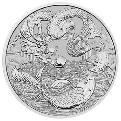 2017 オーストラリア 1ドル ドラゴンとフェニックス 銀貨 a1301 2017 オーストラリア 1ドル ドラゴンとフェニックス 銀貨 a1301