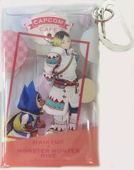 [중고] 잡화 아이루 & 외발 연마 미니 클리어 파우치 [CAPCOM CAFE × 하이큐!! × 몬스터 헌터 라이즈]