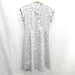 ◇ ⊂ INDEX インデックス ストライプ 袖なし 膝下丈 ワンピース サイズL マルチ レディース E  【1412090015793】