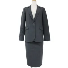 美品 theory luxe セオリーリュクス スーツ セットアップ SET グレー 38(M) ジャケット テーラード シングル ボタン スカート ミディ 膝下 Iライン タイト 日本製 ブランド【レディース】のサムネイル