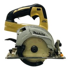 makita マキタ 14.4V 充電式マルノコ HS470D ゴールドカラー 丸のこ 丸ノコ 本体のみ ノコ刃社外 バッテリの付属なし 【中古品】 22407K212