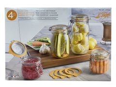 Le Parfait/ル・パルフェ スーパージャー ガラス食品保存容器 4点セット　コストコ