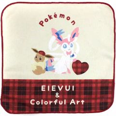 [중고] 잡화 이브이 & 님피아 아트 핸드 타올 [이치 반 쿠지 Pokemon EIEVUI & Colorful Art] F상