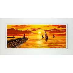 はまなすの海油絵F4(242×333mm)