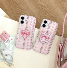 レース柄 iPhone16proケース リボン柄 iphoneケース リング付き スマホケース 可愛い iphone15proケース 落下防止 iphone14ケース iPhone13ケース