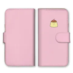 Galaxy S21 Ultra 5G SC-52B ケース 手帳型 ギャラクシーS21ウルトラ スマホケース 携帯ケース プリン ぷりん スイーツ デザート 食べ物 韓国 シンプル 可愛い シュール 面白い イラスト カラー01