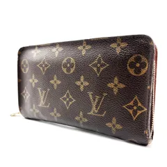 【良品】 LOUIS VUITTON ルイヴィトン モノグラム ポルトモネ ラウンドファスナー PVC レザー 革 ブラウン 茶色 ゴールド金具 ユニセックス 男女兼用 メンズ レディース