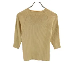 スナイデル 5分袖 ニット セーター F ベージュ snidel レディース 古着 【231222】