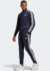 ★アディダス ADIDAS 新品 メンズ エッセンシャルズ 3ストライプス トラックスーツ 上下セット SET 紺[SETGK96581N-M]五 壱★QWER★
