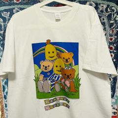 バナナ パジャマ Tシャツ 半袖 ティーシャツ 白 可愛い レトロ 可愛い Bananas in Pyjamas メンズ リプリント Tシャツ ティーシャツ レトロ 個性的 奇抜  攻め 前衛的 ビンテージリプリント vintage riprint 古着
