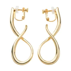 【ゴールド×イヤリング】[Cream dot. クリームドット公式] イヤリング レディース  金属アレルギー ニッケルフリー ネジ式 大ぶり ニュアンス クロス 変形 立体 ヴィンテージ調 艶消し マット 大人 