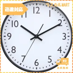 不二貿易(Fujiboeki) 掛け時計 幅25×奥行4×高さ25cm ブラック 静音式 連続秒針 シンプル 37858 小型
