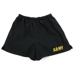 アメリカ軍 U.S.ARMY ブラック 後期型 APFU トレーニング ショートパンツ USED PT-SHORTS-GU-