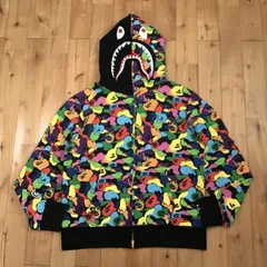 ★XL★ マイロ マルチカモ シャークパーカー shark full zip hoodie a bathing ape BAPE milo multi camo エイプ ベイプ 迷彩