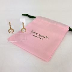 その他291　kate spade　リバーシブル ピアス　パール　ゴールド　ラインストーン　布袋付き　ケイトスペード　松前R56号店