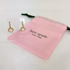 松前120　kate spade　リバーシブル ピアス　パール　ゴールド　ラインストーン　布袋付き　ケイトスペード　松前R56号店