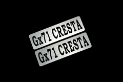 EE-517-2 Gx71CRESTA 銀黒 アクリル2層 ステッカー トヨタ GX71 クレスタ 前期 後期 モデリスタ 2枚1セット