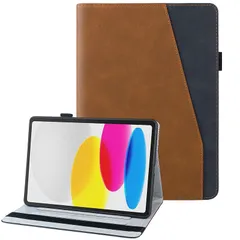 【新品】 QANKISIS 用の iPad 11世代/10世代 ケース iPad（A16）11インチ 2025/10.9インチ 2022通用 高級PUレザー カード収納&ペンホルダー付き 二段階角度調節 全面保護 衝撃吸収 防止防傷 落下防止 10.9イン 0