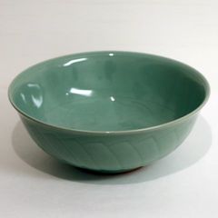 中国美術 大清康熙年製 青磁 茶碗 w14.6㎝ 東S8-0523① - メルカリ