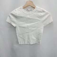◇ ⊂ Φ ZARA ザラ 半袖 カットソー サイズS ホワイト系 レディース E  【1412090031076】