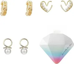 「RTY」ピアス　福袋　６点　レディース シンプル ギフトボックス付き ピン シルバー925 春 夏 ギフト バレンタインデー クリスマス プレゼント