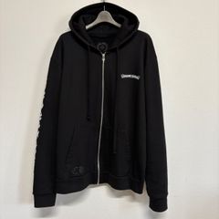 CHROME HEARTS Scroll Label F××k You zip hoodie クロムハーツ スクロールラベル ジップ パーカー フーディー トップス アウター 長袖 スウェット 黒 ブラック メンズ レディース Lサイズ 極美品