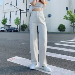 ☆ ホワイト ☆ Lサイズ ☆ デニムパンツ ジーンズ デニムパンツ ジーンズ レディース デニムストレートパンツ ストレートパンツ パンツ デニム 長ズボン ズボン ロングパンツ きれいめ カジュアル ポケット シンプル 無地 大人っぽい 大人 デザイン