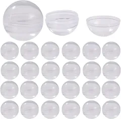 ルボナリエ カプセル 32mm 空カプセル 透明カプセル 自動販売機 丸形 100個(クリア)