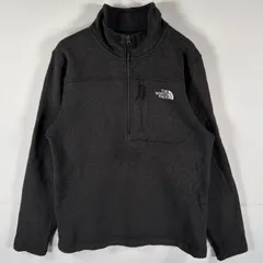 古着 ザ・ノースフェイス THE NORTH FACE フリーストレーナー ワンポイントロゴ ハーフジップ M  ブラック メンズ