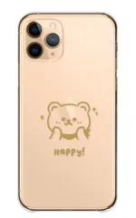 iPhone12 Pro Max ケース カバー アイフォン12 プロマックス スマホケース ハードケース くまさん クマ 熊 ベアー おしゃれ かわいい イラスト シンプル 透明 クリア カラー07