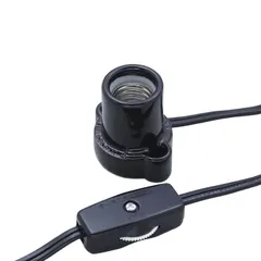 【迅速発送】エルパ (ELPA) コード付ソケット 電球 125V 3A E17 約1.5m KP-M1715H(BK)