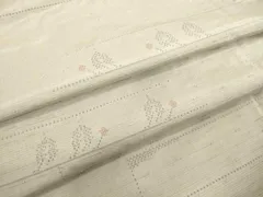 平和屋着物●上質な紬　横段動物文　正絹　逸品　未使用　DAAV8676tw