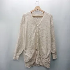 ◇ ⊇ B:MING by BEAMS　ビーミングバイビームス Vネック 長袖 カーディガン サイズ ベージュ レディース E  【1409240052845】
