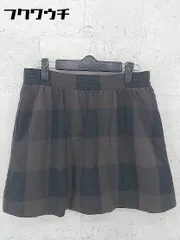 ◇ BEAUTY&YOUTH UNITED ARROWS ビューティアンドユース チェック ミニ フレア スカート M グレー ブラック レディース 【中古】 【1002800358182】