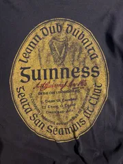 鬼フェード【80s 90s】GUNNESS vintage tee ギネスビール シングルステッチ  tシャツ  スミクロ　企業系  酒 ヴィンテージ ビンテージ  ハイネケン バドワイザー ジャックダニエル キリン サントリー サッポロ