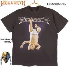 135 MEGADETH メガデス Tシャツ ウォッシュブラック Lサイズ 半袖 美品 USA製 ヘヴィメタ メタルバンド メタルT ロックT バンドT ミュージックT メンズ レディース ユニセックス ロック パンク バンド ツアーT 赤ちゃん baby