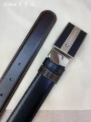 【今日特価】Montblanc 3.0cm レザーベルト-3