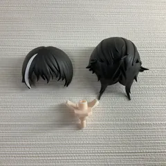 現状品　ねんどろいど 鶴丸国永　髪パーツ　ヘアパーツ　 舞台『刀剣乱舞』義伝 暁の独眼竜　黒髪　メッシュ　男の子　写真にあるもののみバラ売り不可