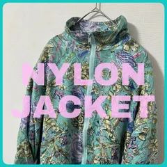 【古着】花柄 ナイロンジャケット ジャンパー