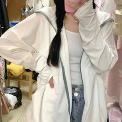 UVパーカー 未使用 アウトドア uvカット パーカー ラッシュガード レディース 接触冷感 フード付き 紫外線カットおしゃれ 涼しい 無地 ジップアップ 薄手 体型カバー 通気性 長袖 yunban178