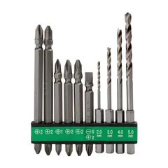 【メーカー純正品・ビット交換が楽】 0040-1000 六角二面幅6.35mm インパクトドライバー、ドライバードリル用 ビット10本セット HiKOKI(ハイコーキ)